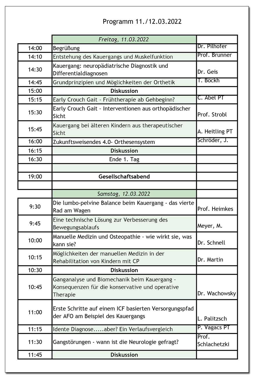 Programm Neuroortho 03/ 22